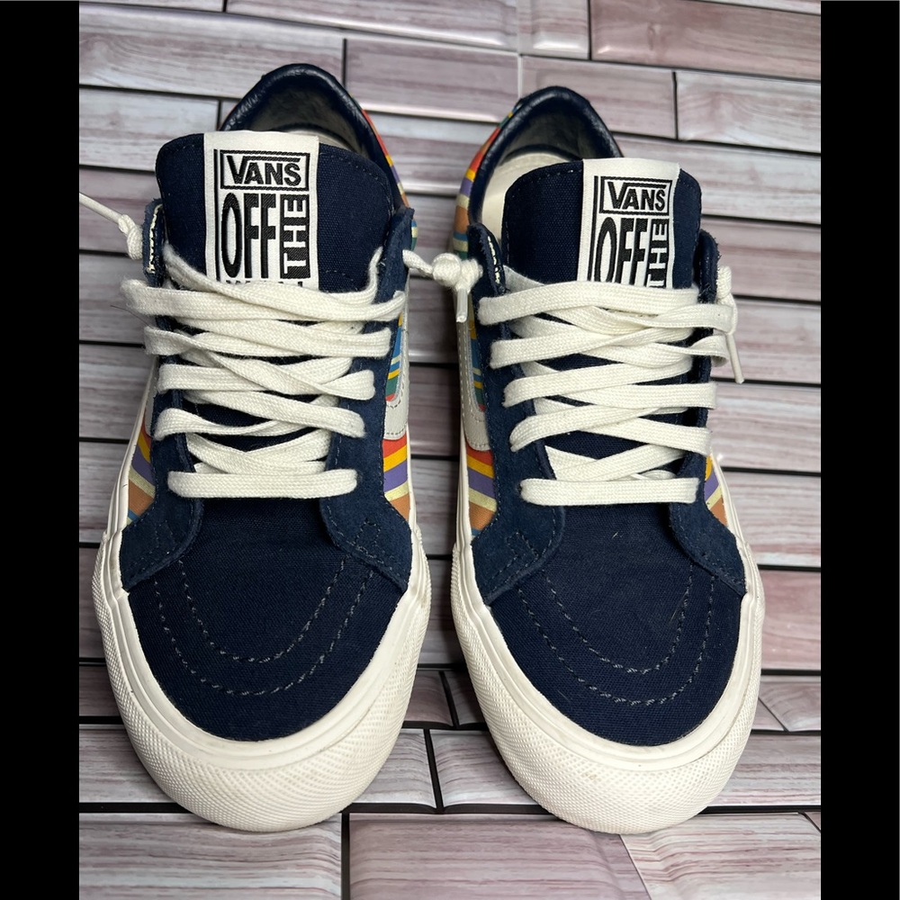 Vans Sk8-Low Reissue Retro Stripes Dress Blues Ultracush
